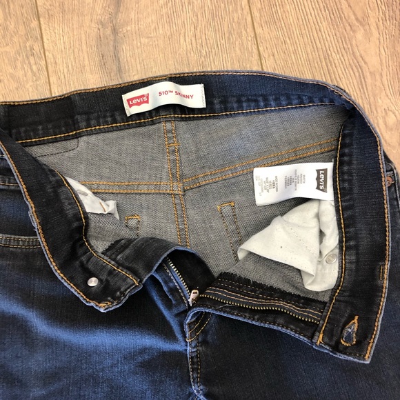 LEVIS 510 SKINNY DARK WASH SIZE 28 w 28 length - Picture 7 of 12